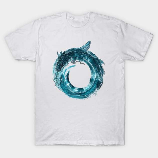 Dragon Ouroboros T-Shirt by Olga Gera Art